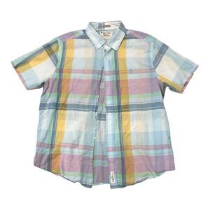 Penguin Original Blue Plaid Lightweight Heritage Slim Fit Shirt XL